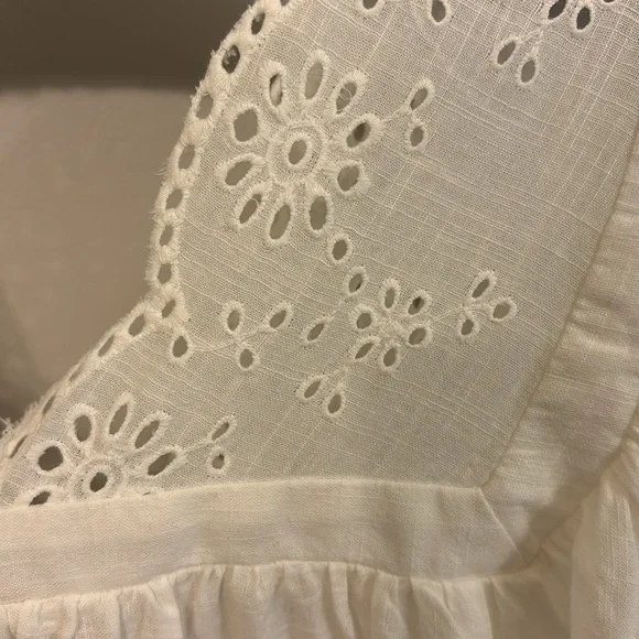 Free People White Eyelet Blouse - Picture 8 of 12